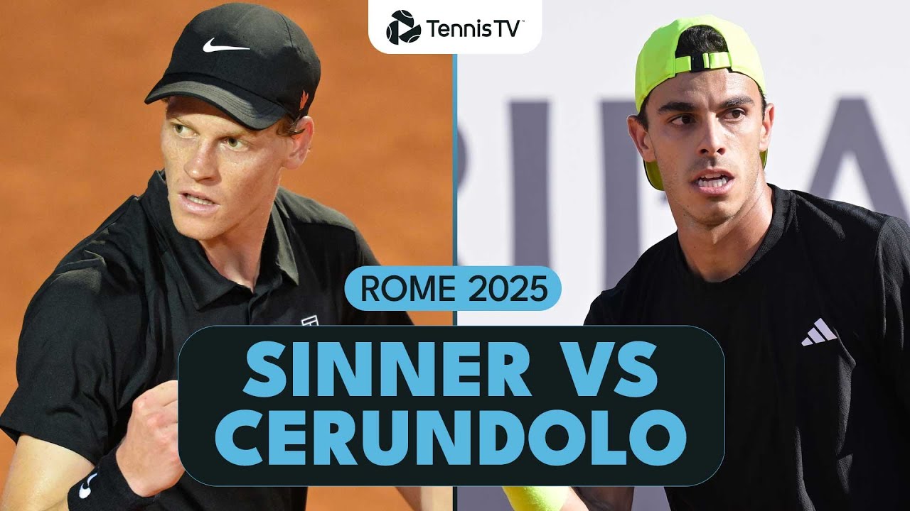 Jannik Sinner Faces In-Form Francisco Cerundolo | Rome 2025 Highlights
