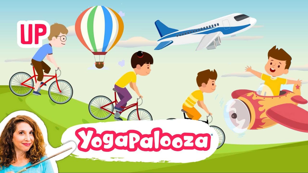 UP! Kids Yoga Fun with Airplanes, Buses, Hot Air Balloons and More!