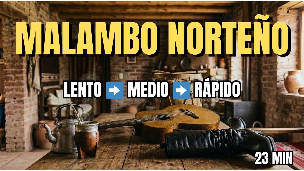 MALAMBO NORTEÑO 23 MIN | Base de Ensayo LENTA/MEDIA/RAPIDA