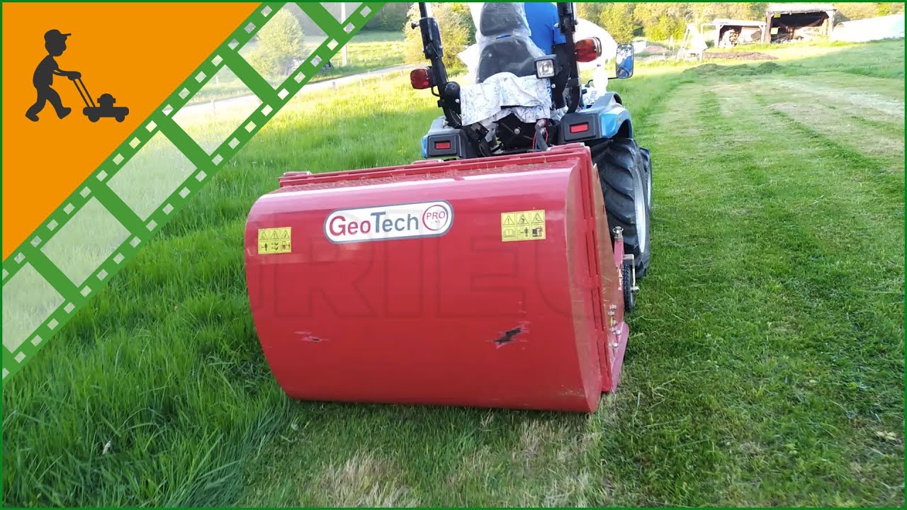 Trinciaerba per trattore con cesto di raccolta GeoTech Pro CFL120 - trincia raccoglitore