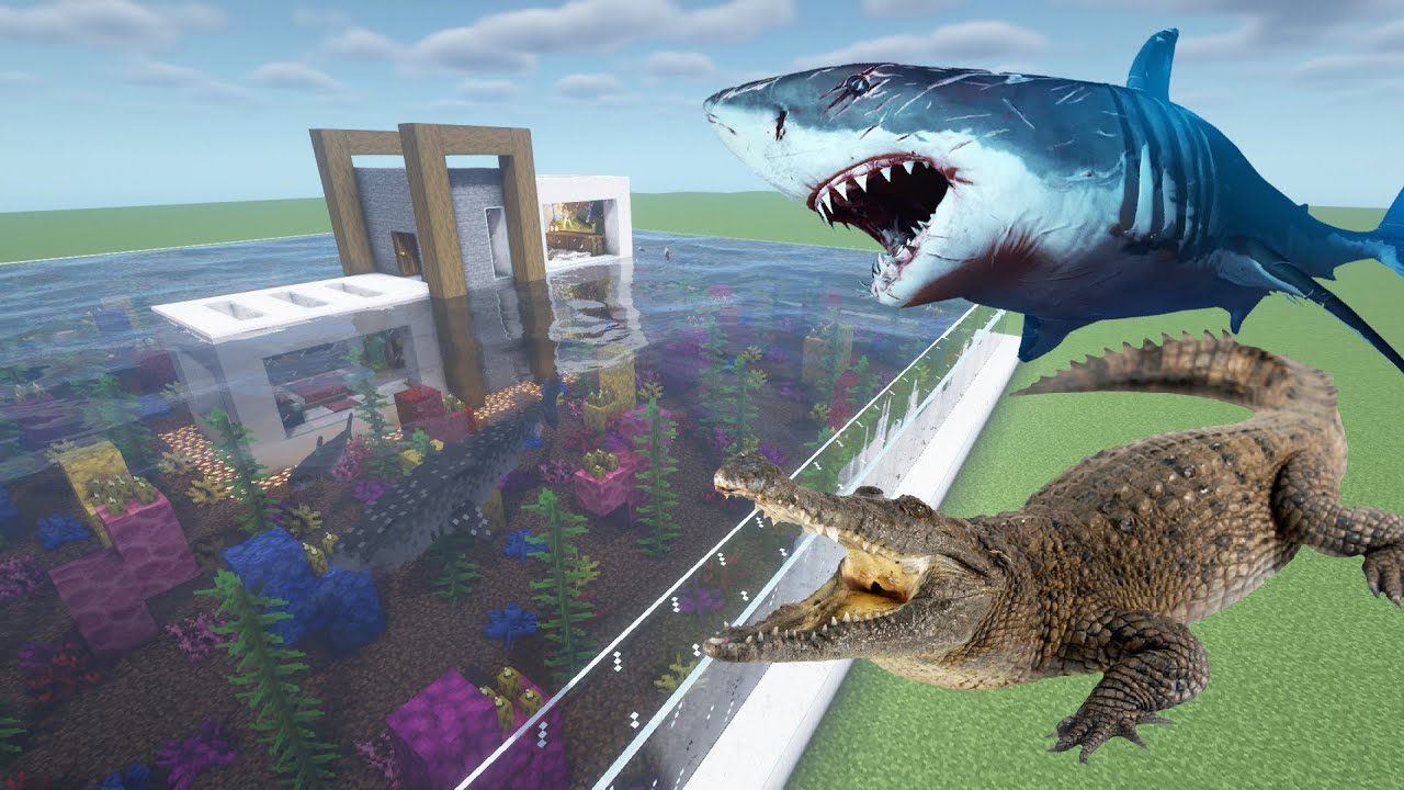 How To Make a Crocodile and Shark Farm in Minecraft PE