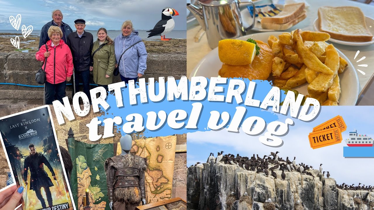 TRAVEL VLOG 🦭⛴️ 🏰 Seahouses, Farne Islands & Bamburgh Castle | NORTHUMBERLAND