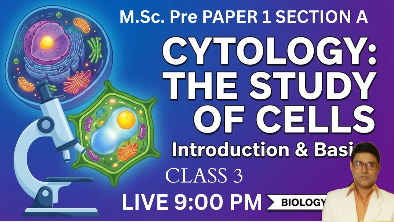 Class 3 Paper V Section A (M.Sc pre) Cytology 