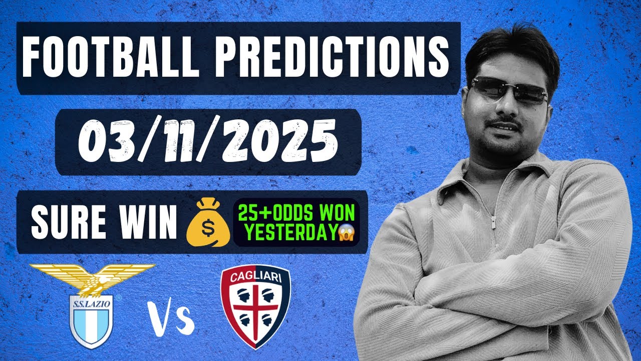 Football Predictions Today 3 November | Soccer Predictions | Football Betting Tips -  Serie A Tips