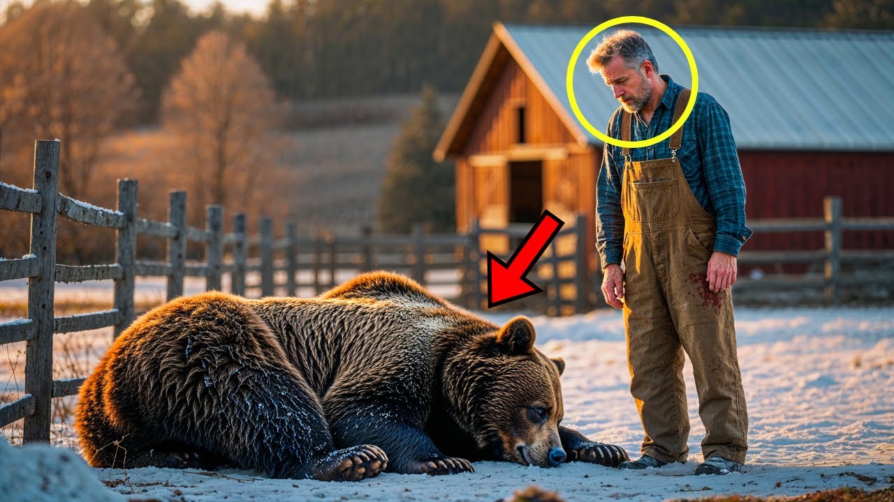 A wounded bear collapses near a farm… but what happens next leaves the farmer in tears!