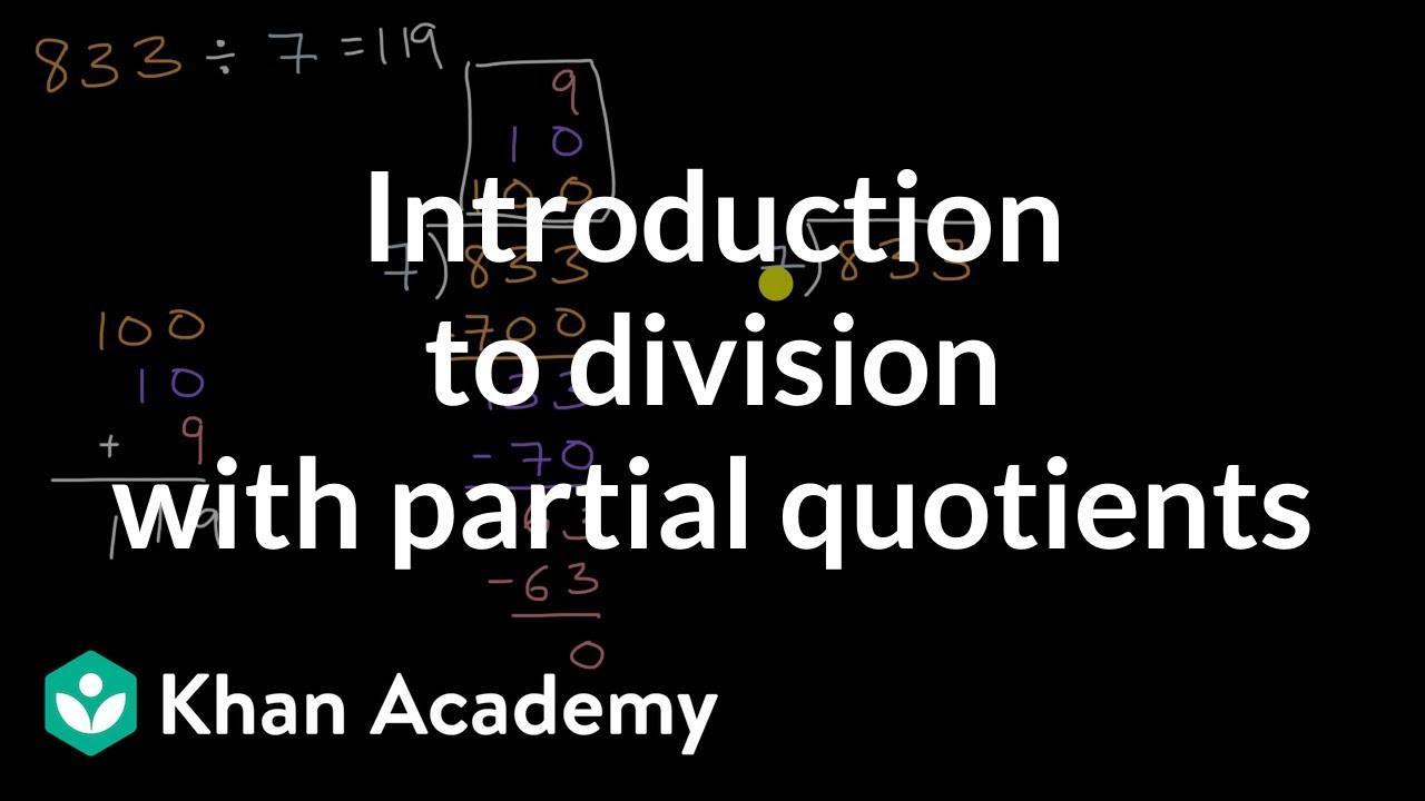 Introduction to division with partial quotients