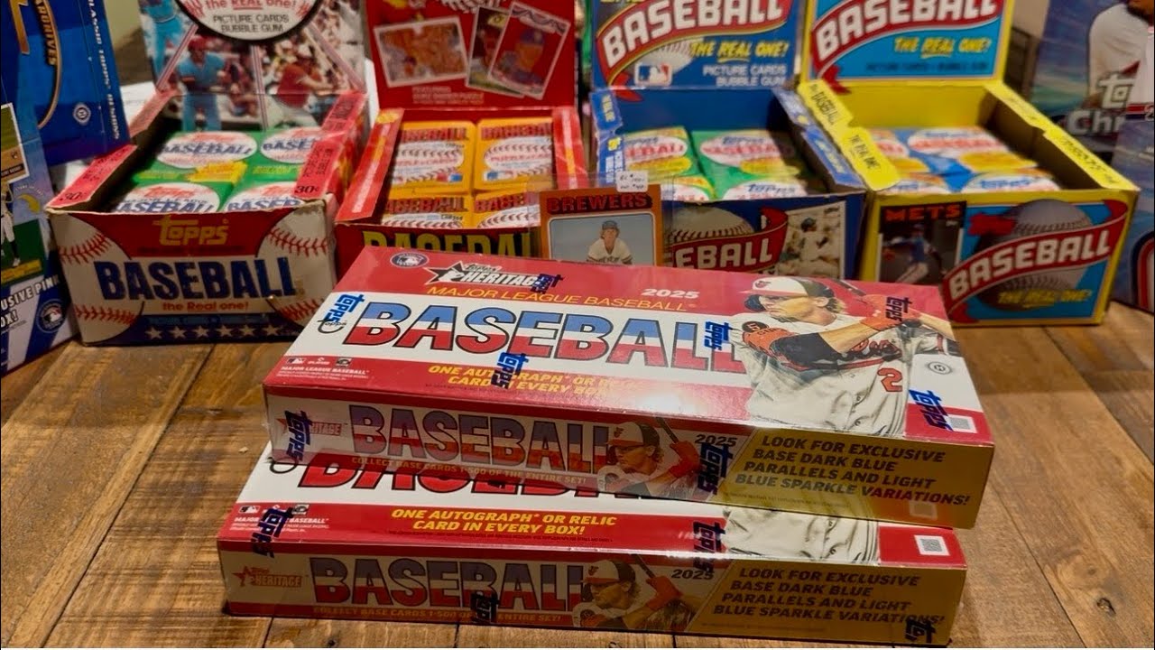 Распаковываем 2 коробки с коллекционными карточками! Topps Heritage 2025 года! Из нашего местного...