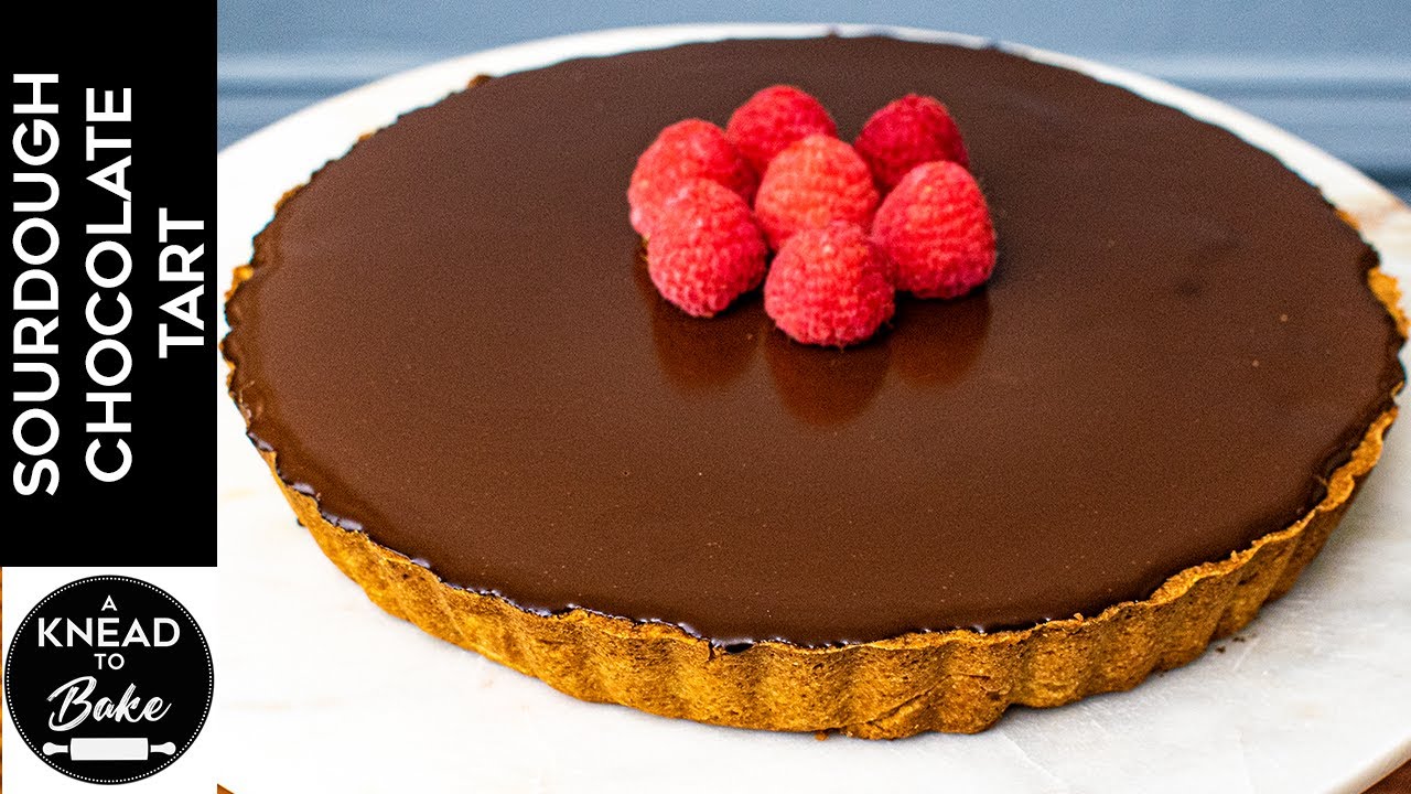 Sourdough Chocolate Glazed Tart