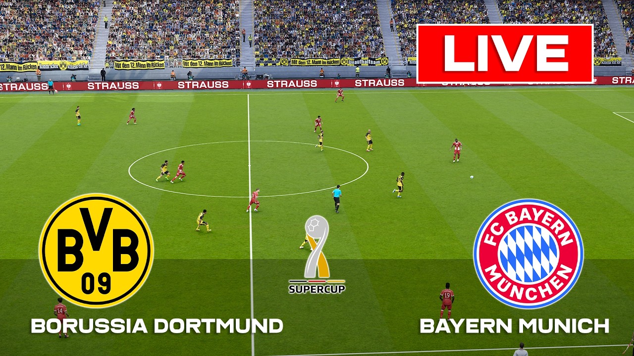 🔴LIVE : Borussia Dortmund vs Bayern Munich | German Super Cup | Full Match | PES 2021 Gameplay