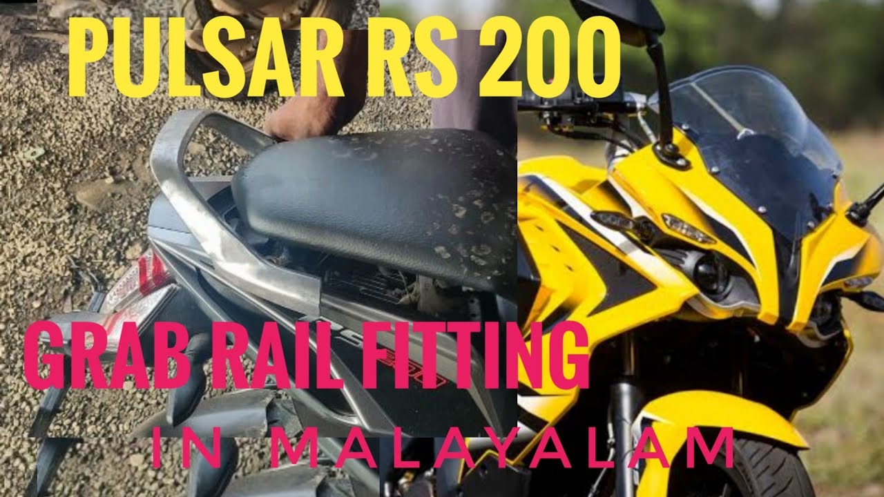 how to fit grab rail on rs 200 in malayalam