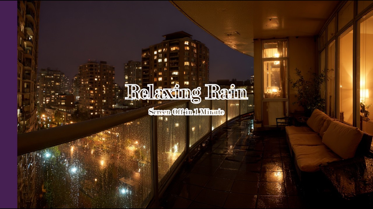 저녁 빗소리와 도시의 은은한 불빛🌆✨🌧️| Evening Rain, Soft City Lights | Relax Time_InsomRain🎧 [Screen off 1min]
