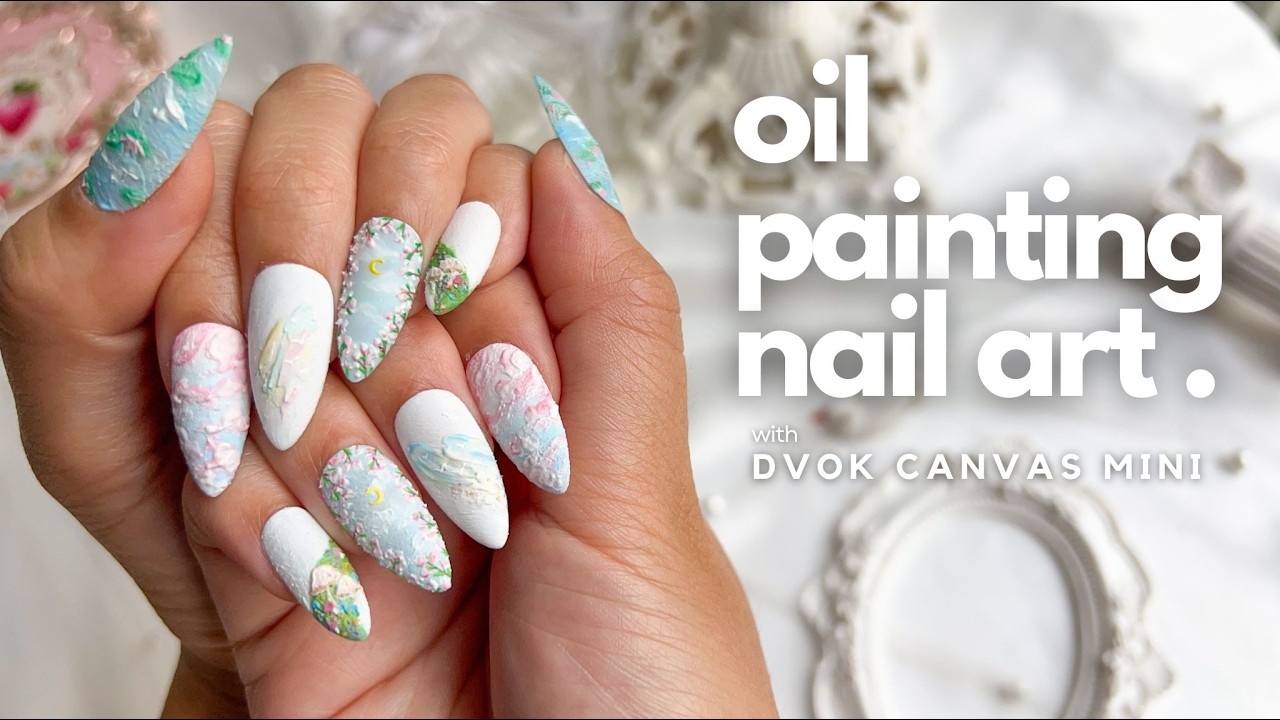 Oil Painting Nail Art Tutorial with DVOK Canvas Mini