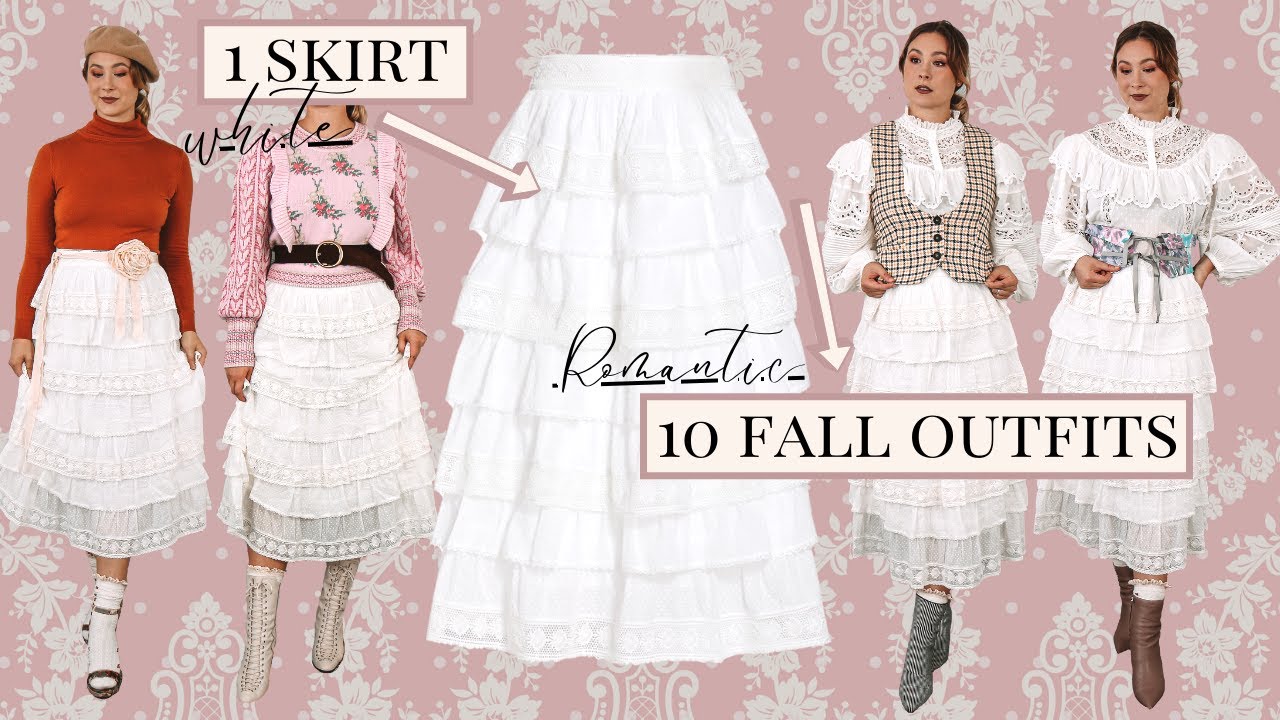 1 WHITE SKIRT 10 FALL OUTFITS 🍂 10 ways to wear a white skirt in the fall | FALL OUTFIT IDEAS 2021