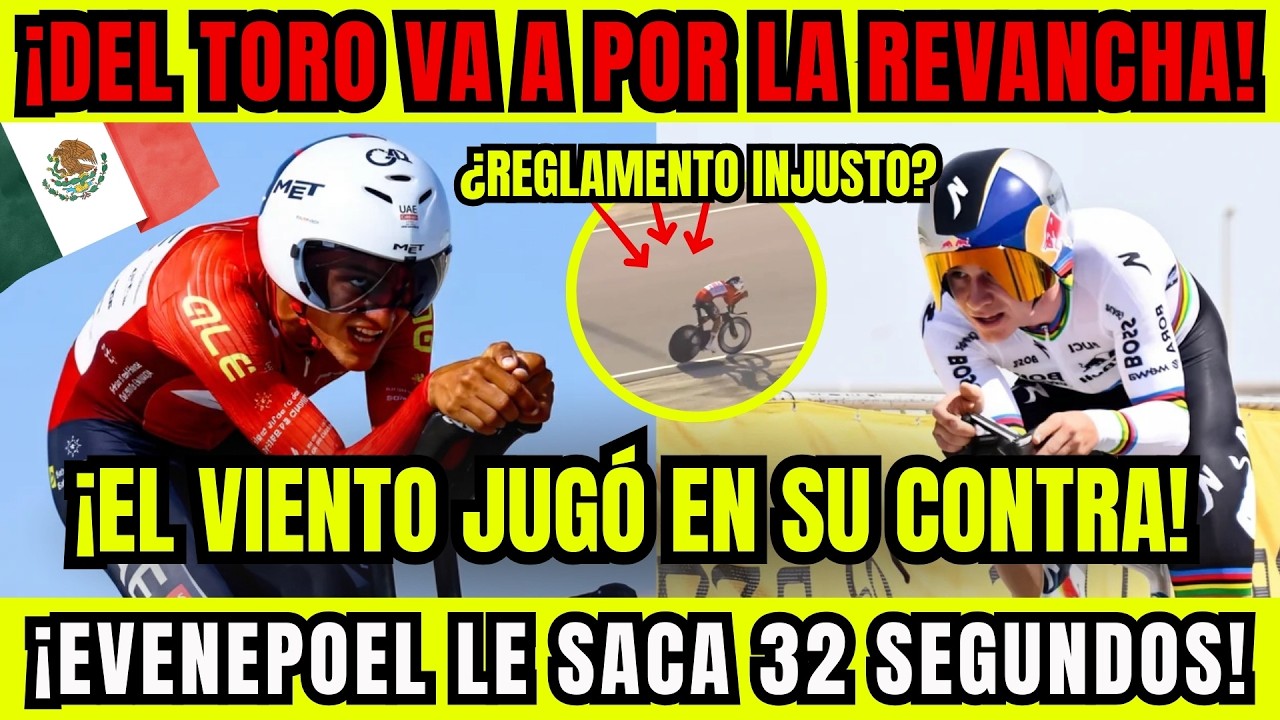 ¡ISAAC DEL TORO NO SE RINDE! A 32 SEGUNDOS DE EVENEPOEL, VIENTO EN CONTRA, MAÑANA SE DECIDE TODO!