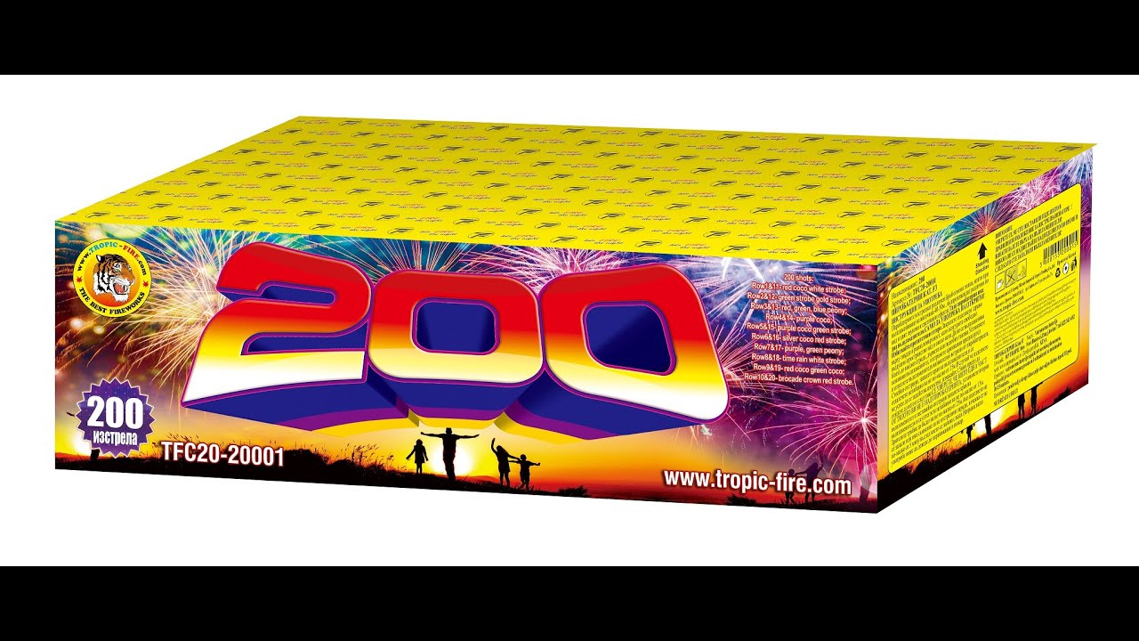 Tropic fire Пиробатерия/ Cake с 200 изстрела, TFC20 20001~1