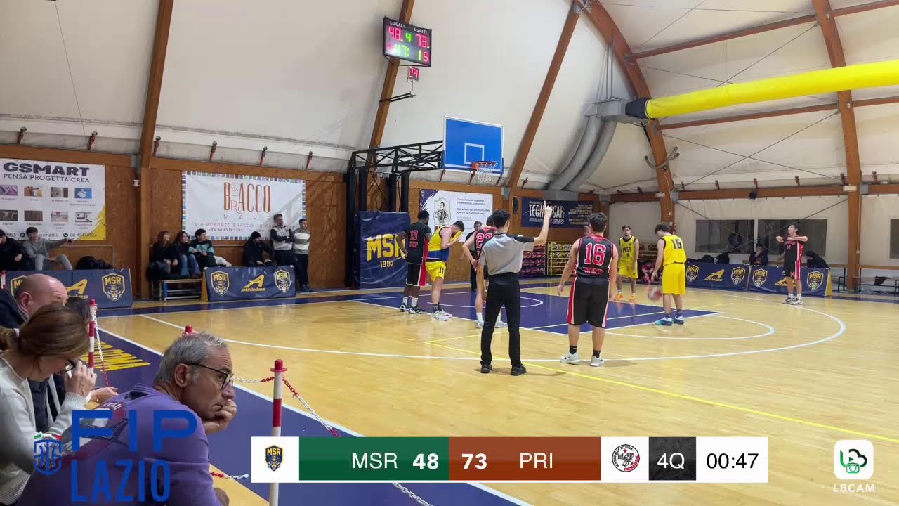 Diretta FIP Lazio - Divisione Reg. 1: Montesacro Roma vs Basket Primavalle.