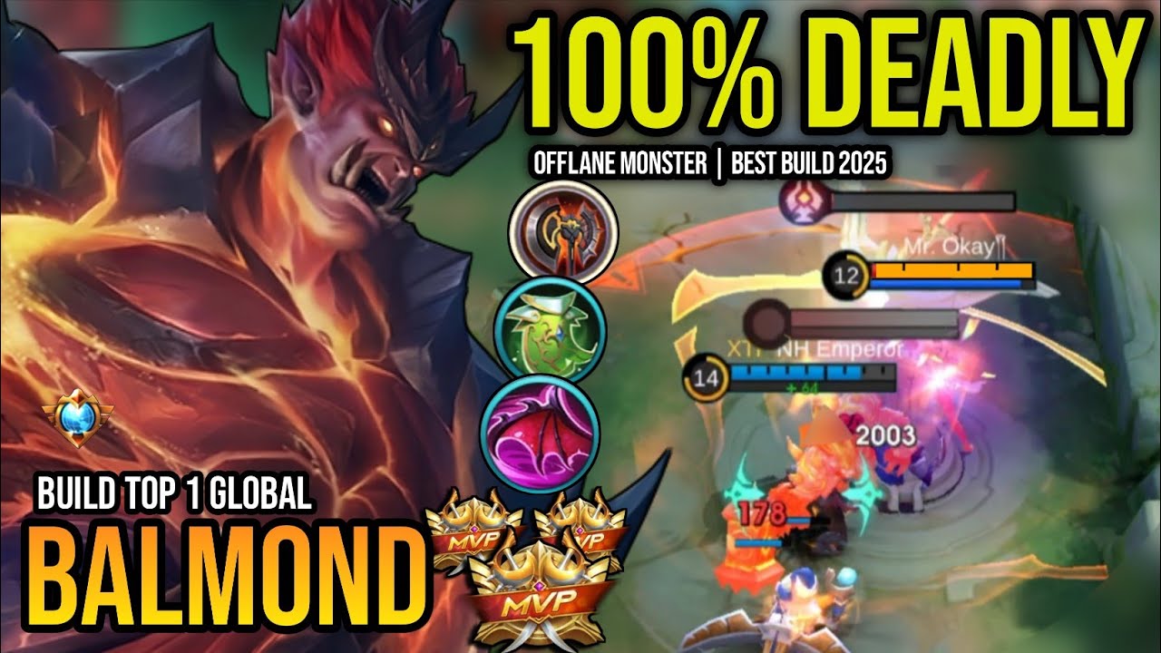 BALMOND BEST BUILD 2025 | BUILD TOP 1 GLOBAL BALMOND GAMEPLAY | MOBILE LEGENDS✓