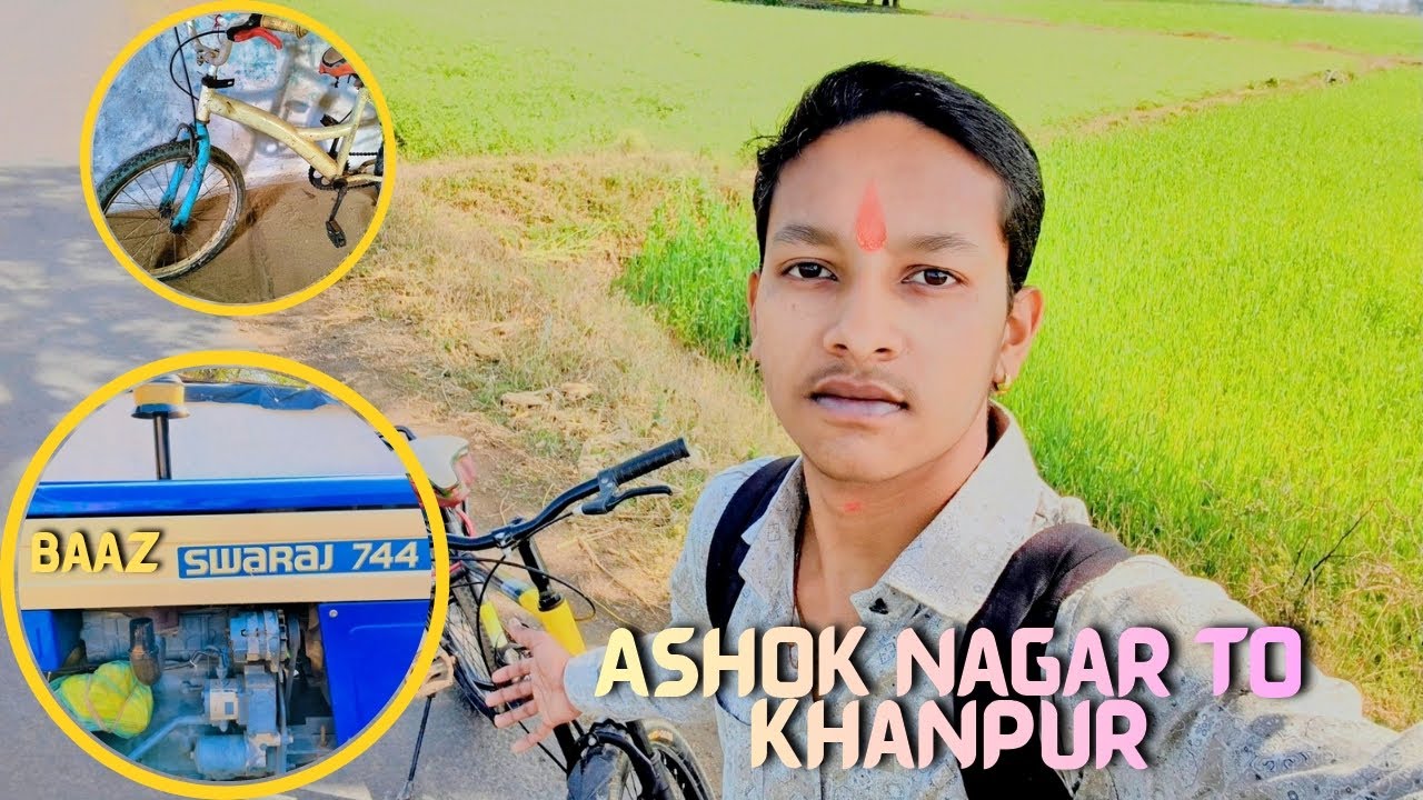 Ashok nagar to khanpur by cycle 🚴🏻 ll swaraj without silencer sound 💀 ll MR KHANPUR VLOGS 744 ll