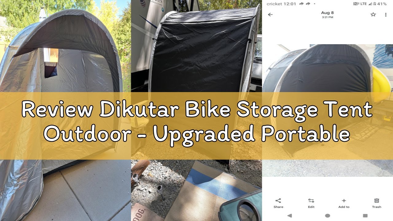 Review Dikutar Bike Storage Tent Outdoor - Upgraded Portable Bicycle Storage Sheds with 210D Oxford