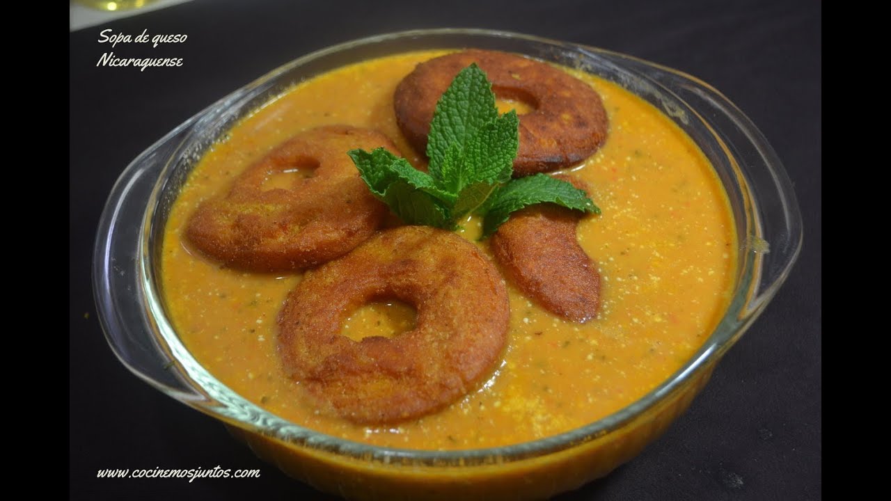 Sopa de queso Nicaraguense -Recetas de cuaresma.
