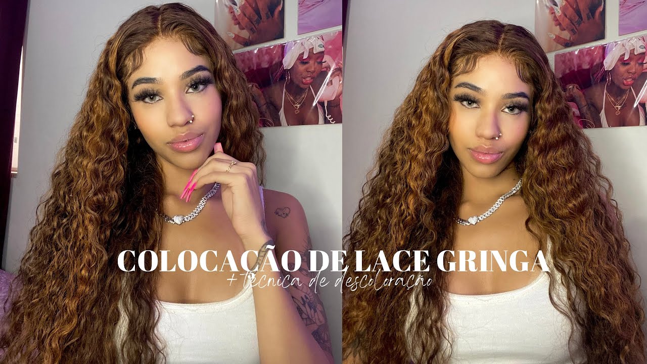 COLOCAÇÃO DE LACE GRINGA + TÉCNICA DE DESCOLORAÇÃO | ft. Sunber hair