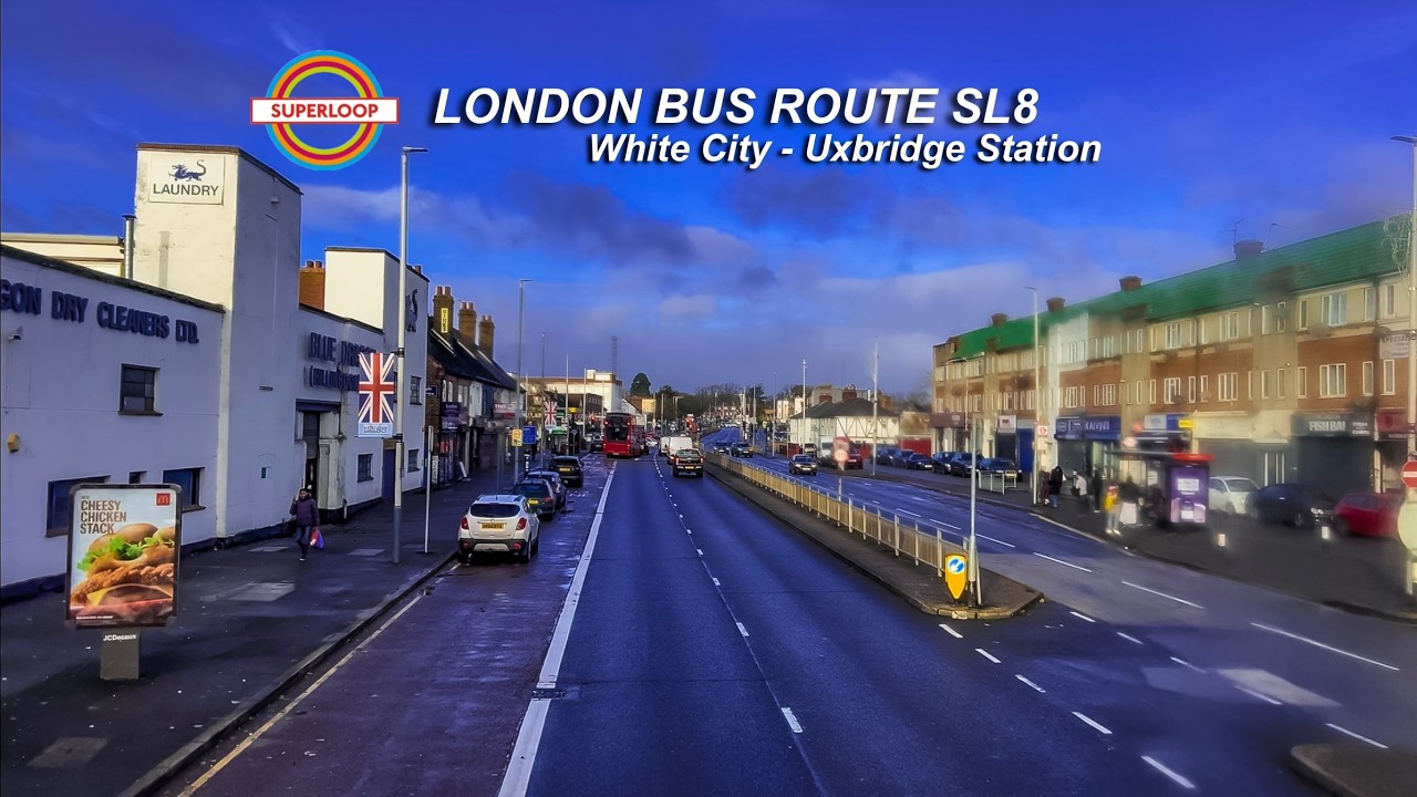 London Bus Ride on Route SL8 | White City Bus Station To Uxbridge Station | Superloop Bus Service