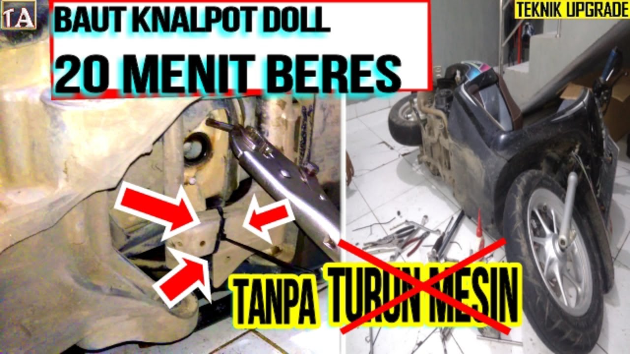 TRIK baut KNALPOT DOL/SLEK beat scoopy vario, tanpa turun mesin-TEKNIK UPGRADE