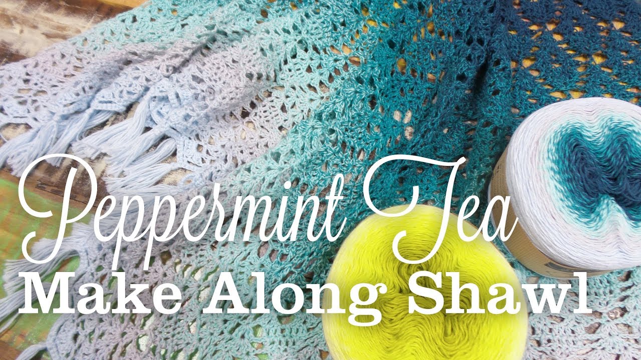 Peppermint Tea Triangle Shawl in Scheepjes Whirl - Summer Crochet Along