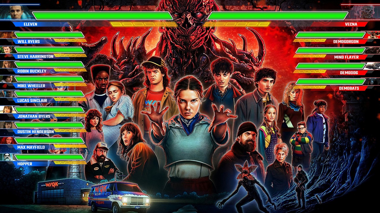 All Fight Stranger Things WITH HEALTHBARS #1