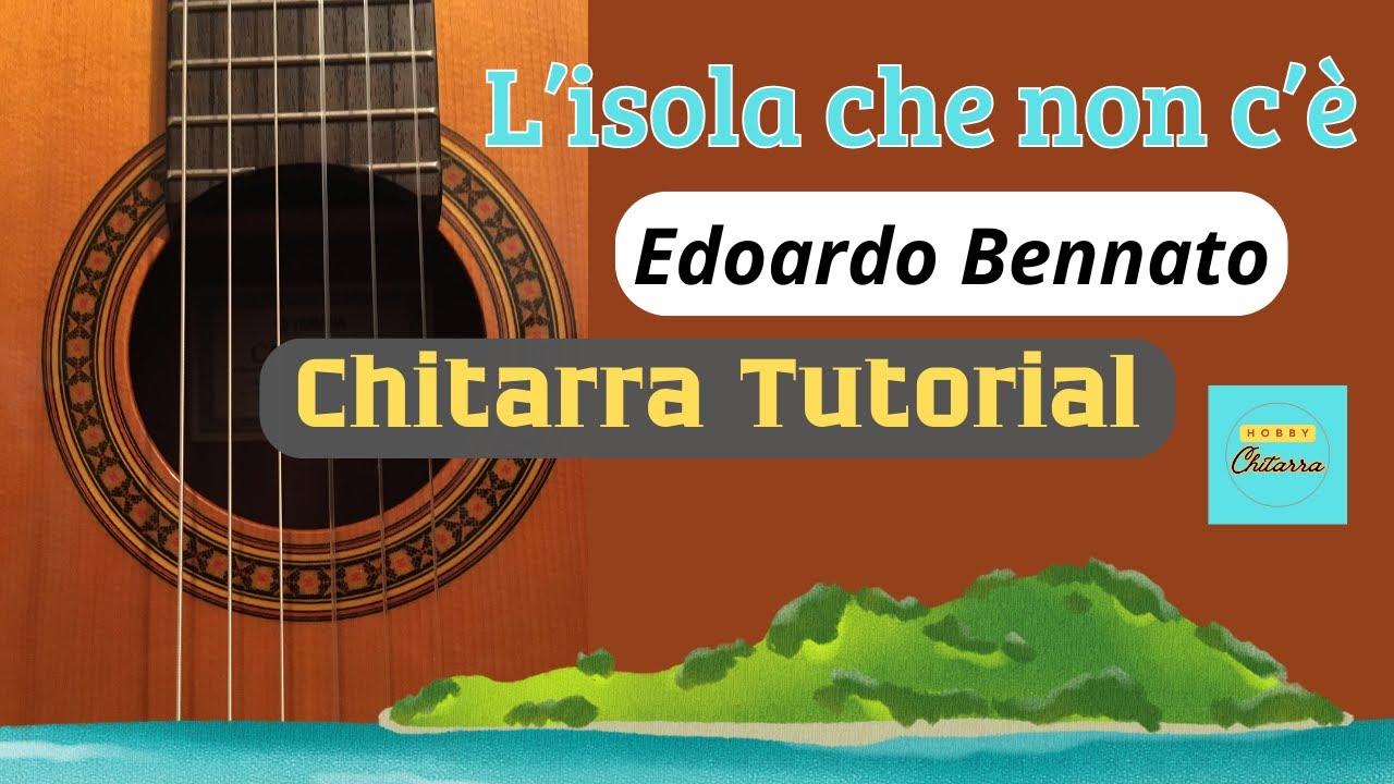 L'isola che non c'è - E. Bennato - CHITARRA tutorial con PDF testo e accordi