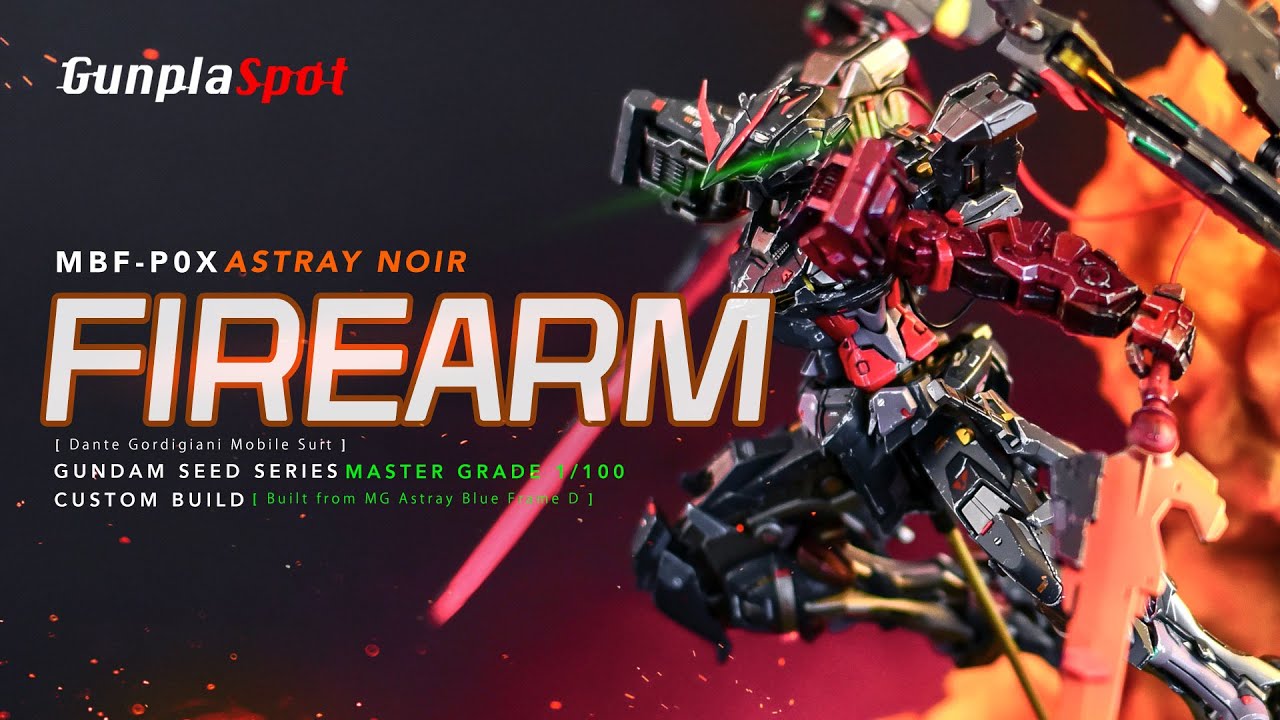 ASTRAY NOIR // FIREARM : MG Astray Blue Frame Custom Build with mini diorama