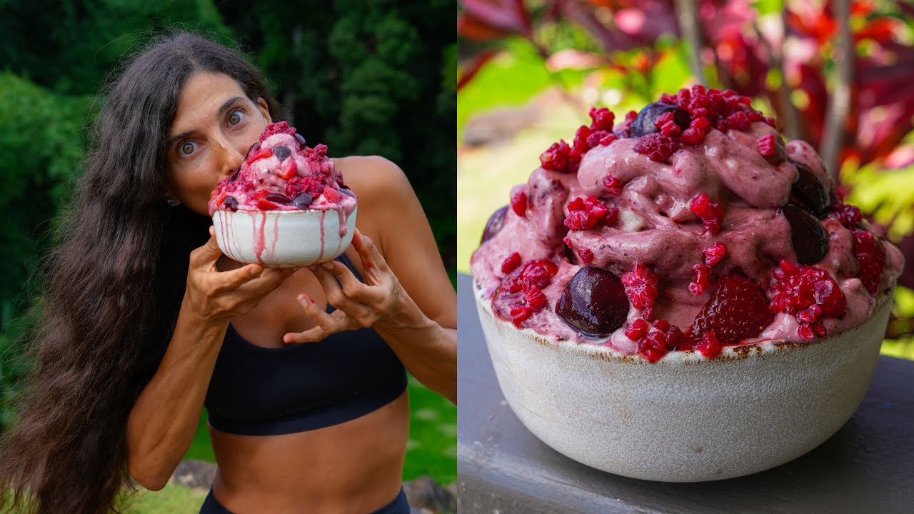 Best Raw Vegan Banana Nice Cream 🍌22g Protein Post Workout Meal 🏋🏽&zwj;♀️ Easy Breakfast or Lunch Recipe