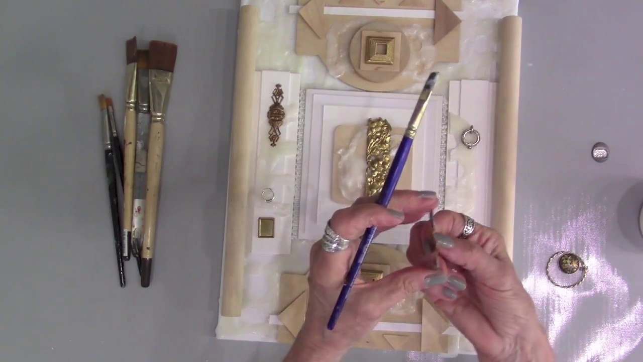 Mixed Media Junk Canvas For Pennies Tutorial