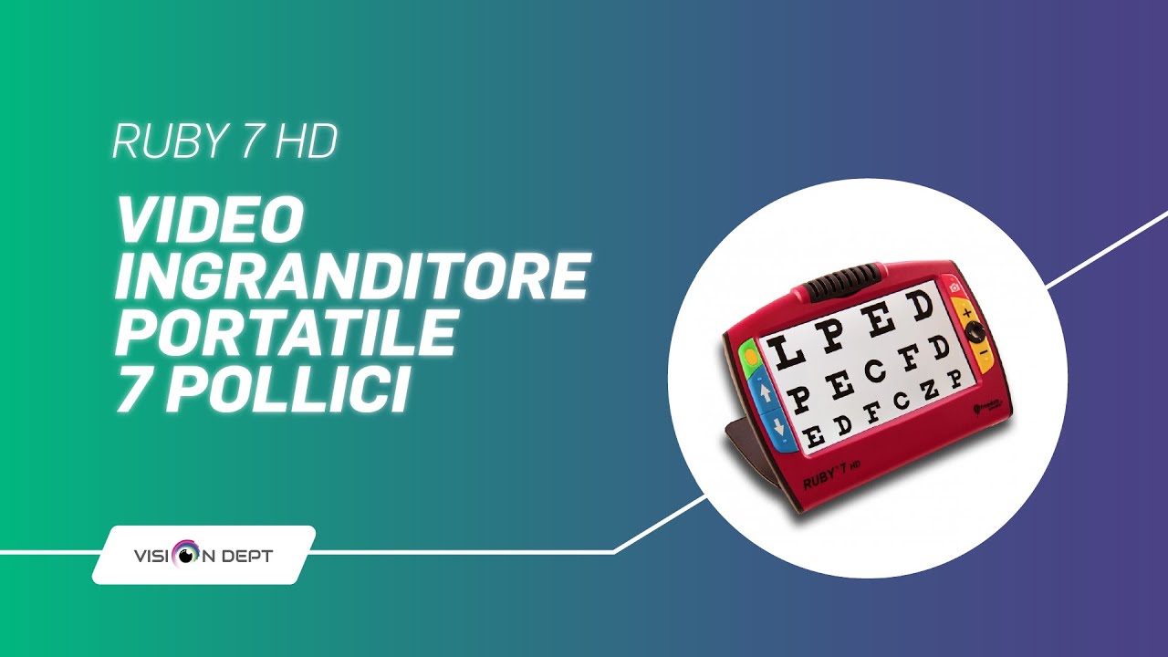 Ruby 7 HD - Videoingranditore portatile 7 Pollici