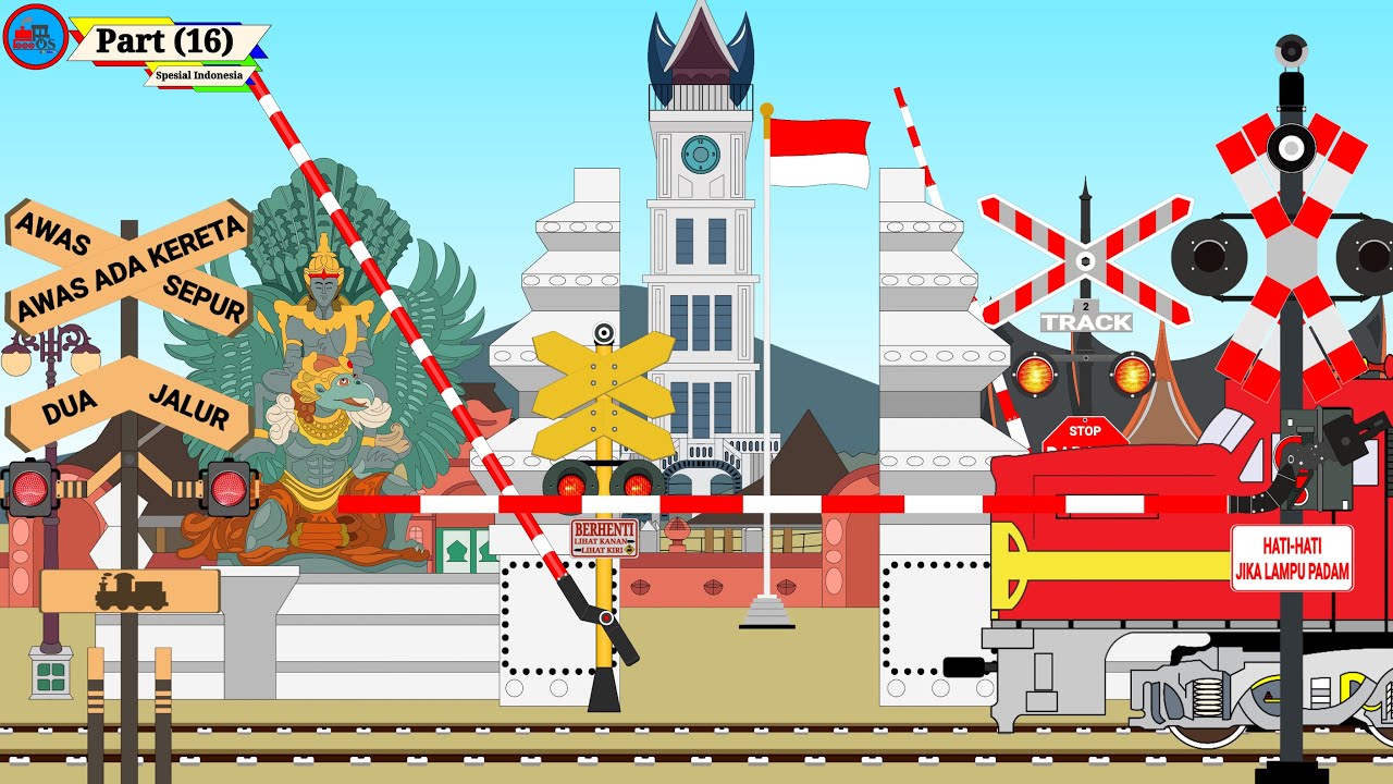 KUMPULAN VIDIO VERSI TERBARU PALANG PINTU KERETA API PANJANG Part 16 Spesial Indonesia