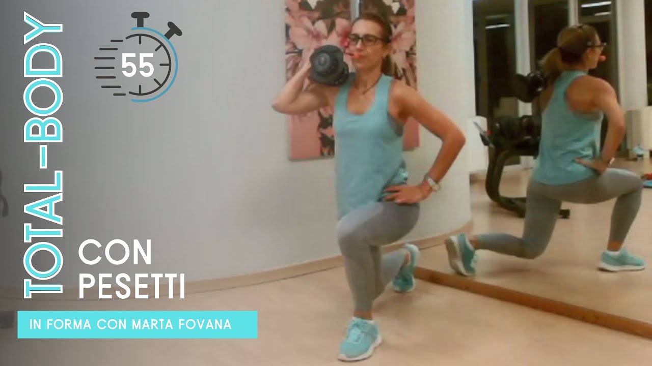 Tonifica - Modella - Brucia Grassi // 55 minuti di esercizi con pesetti // Allenamento Total-Body 19