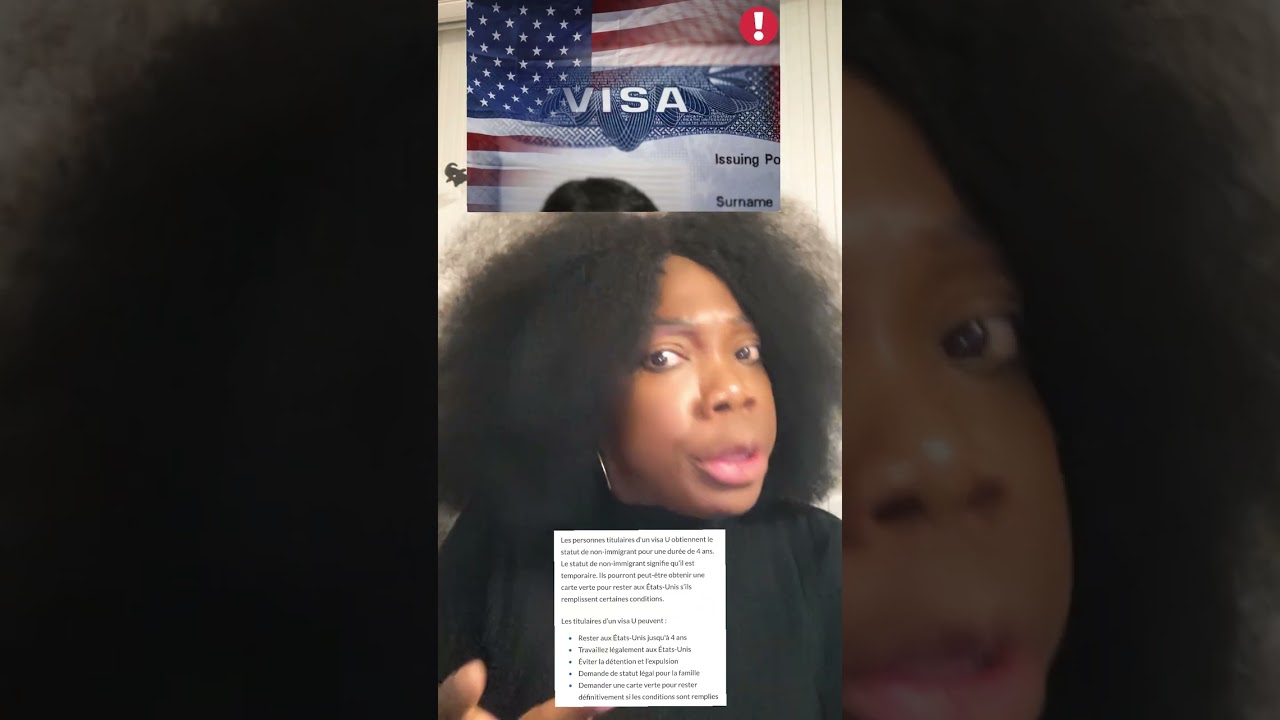 🚨VOICI LES CONDITIONS DU VISA U POUR 5 ANS ET TOTALEMENT GRATUIT POUR LES USA 🇺🇸 