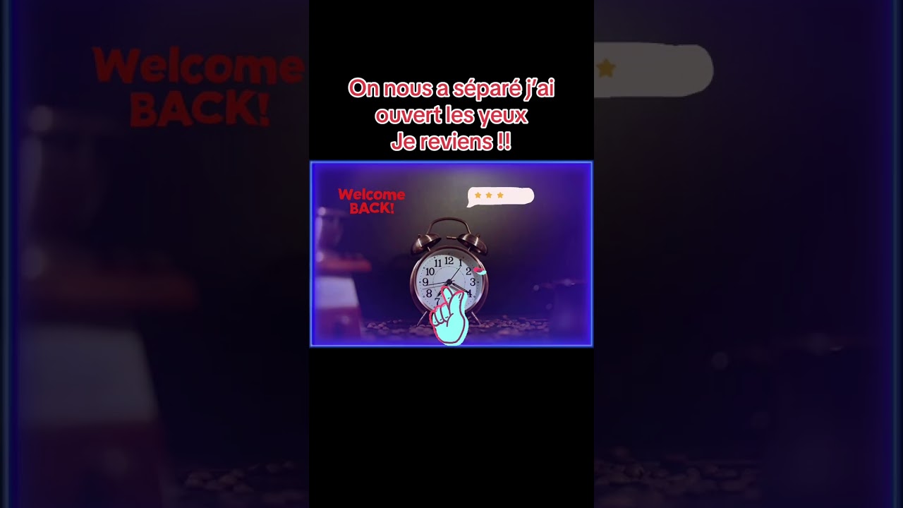 On nous a séparé, j’ai ouvert les yeux . Je reviens !