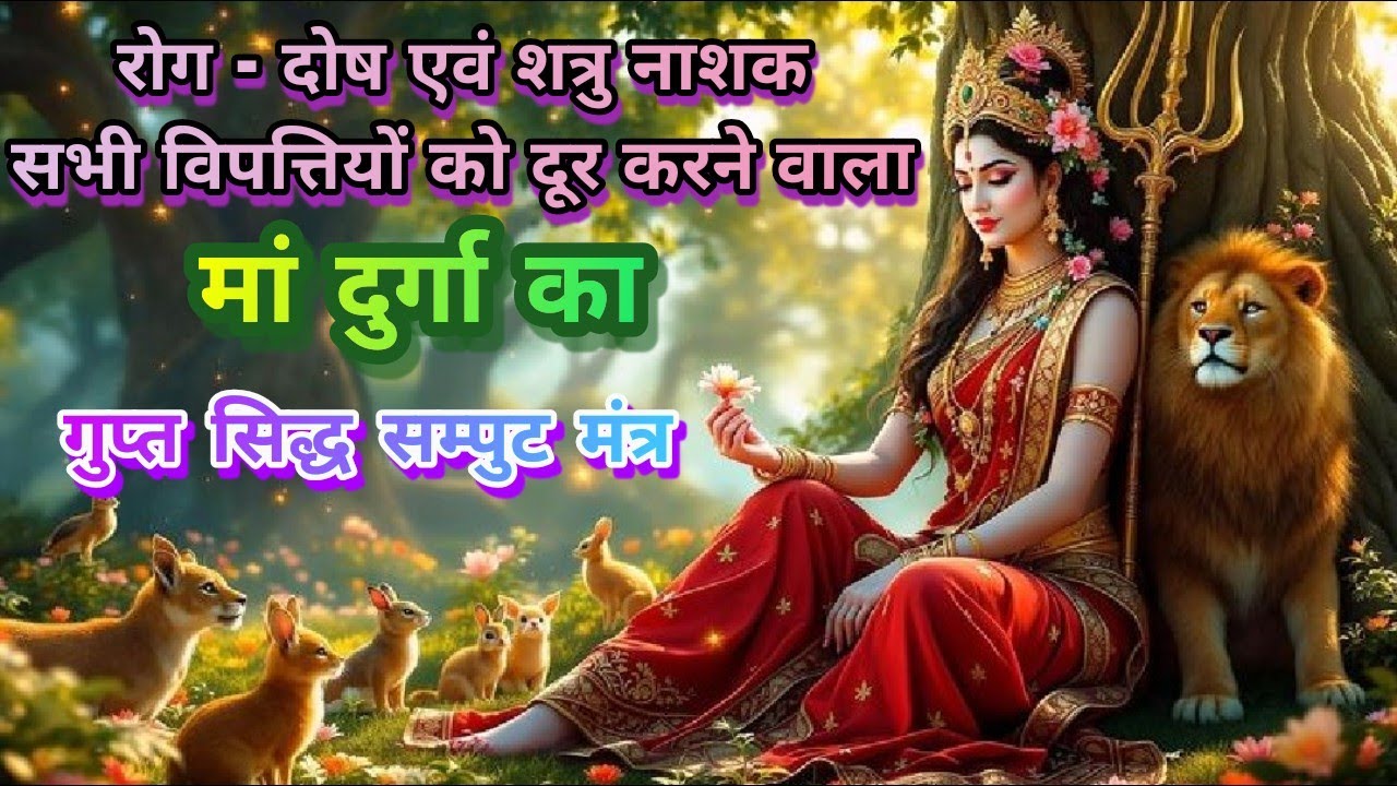 रोग - दोष एवं शत्रु नाशक ~ मां दुर्गा का गुप्त सिद्ध सम्पुट मंत्र #durgamaa #mantra #bhajan #bhakti 