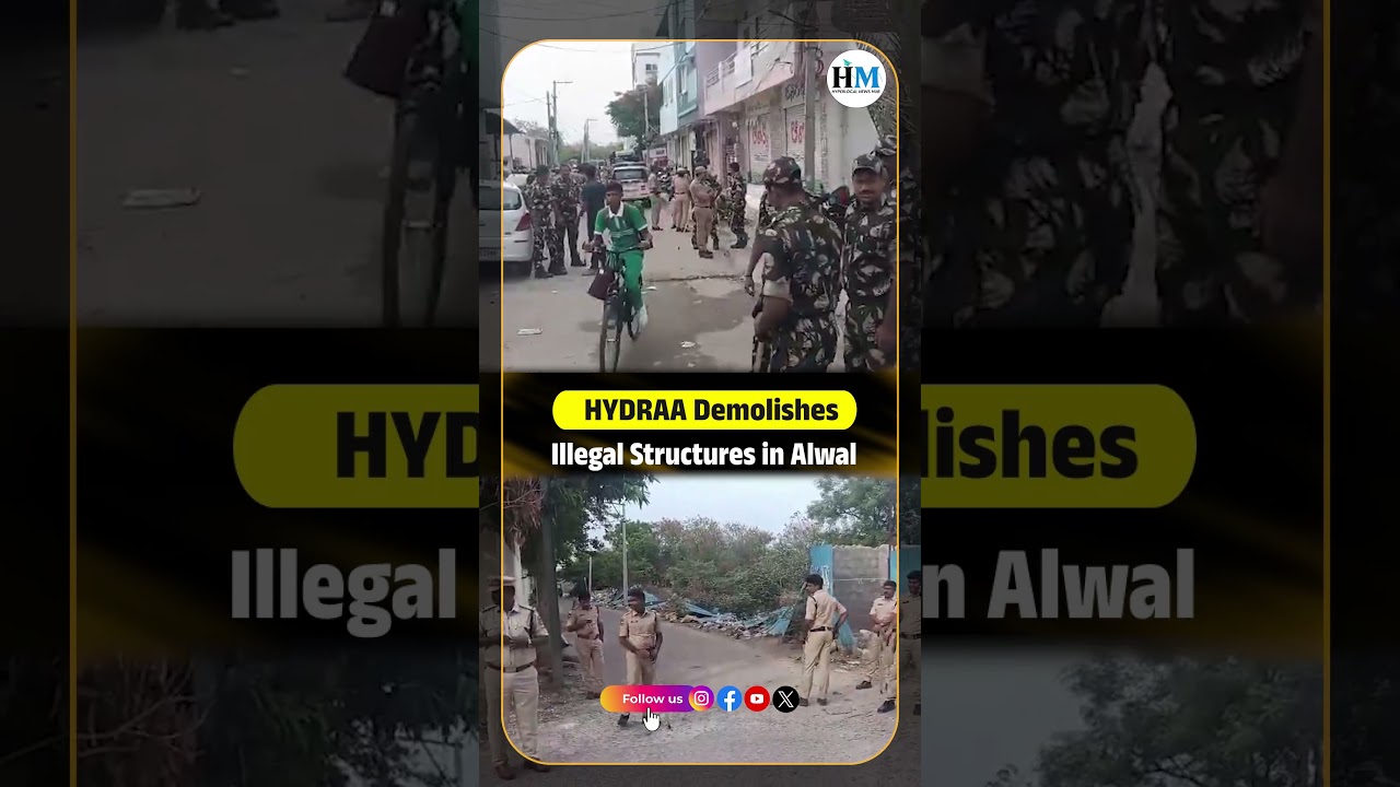 HYDRAA Demolishes Illegal Structures in Alwa | Hyderabad Mail #latestnews