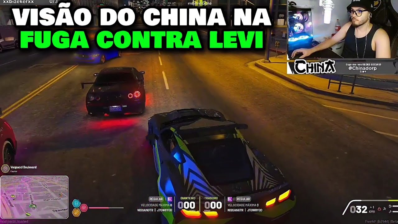 VISÃO DO CHINA POLICIAL NA FUGA CONTRA O LEVI