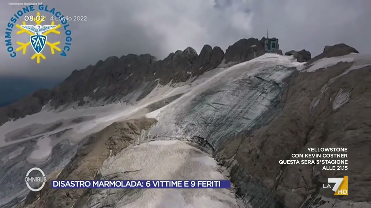 Marmolada, 6 vittime e 9 feriti: aumentano a 20 i dispersi