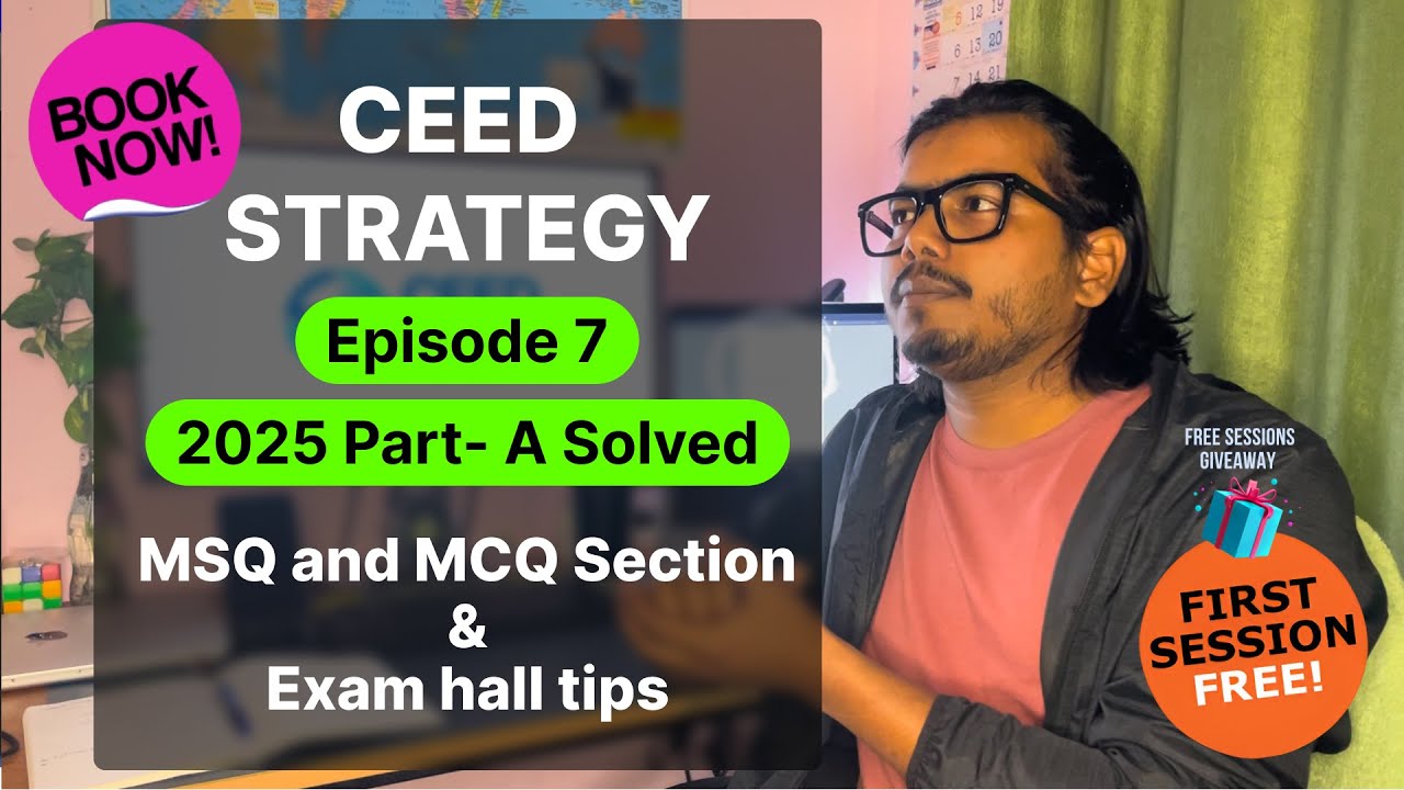 2025 MSQ and MCQ Solved | Book 1:1 Session | Strategy by IDCian Ep. 7 #design #iitbombay  #ceed