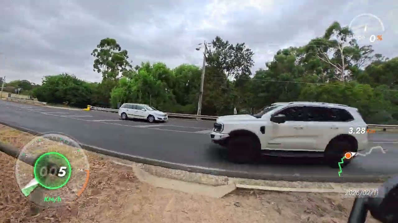 Riding to Gong Gong Reservoir Park Victoria Australia