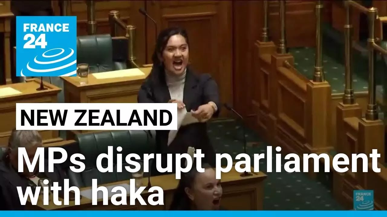 New Zealand MPs disrupt parliament with haka to protest Indigenous treaty bill &bull; FRANCE 24 English
