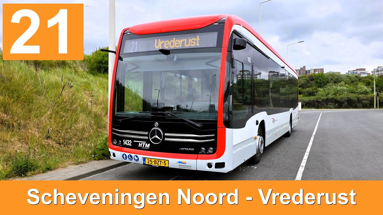 HTM lijn 21: Scheveningen Noord - Vrederust | HTM 1432 | 2025