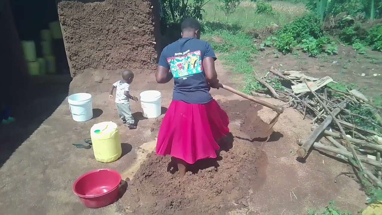  Modern African Way of making a beautiful house............in our village..