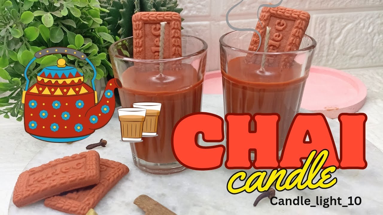 Winter special masala chai candle ☕|| chai candle|| wax measure technique||candle light 10||class-14