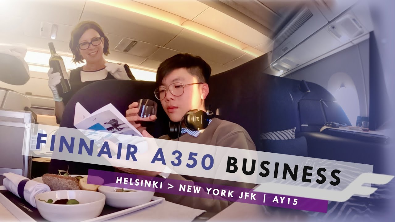 The New Finnair A350-900 Business Class with No Recline from Helsinki to New York JFK