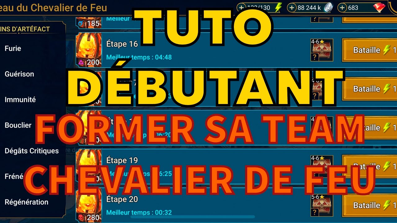 TUTO DÉBUTANT #4 COMMENT FORMER SA TEAM CHEVALIER DE FEU/ Raid shadow legends fr